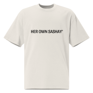 HER OWN SASHAY® COTTON OVERSIZED T-SHIRT - STONE